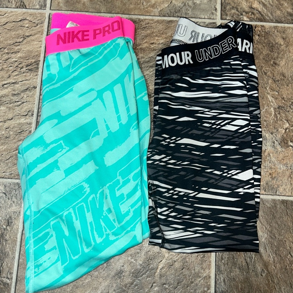 Kids Large Nike and Under Armour